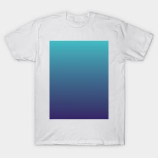 Teal to Violet Blue Ombre Fade Sunset Gradient T-Shirt